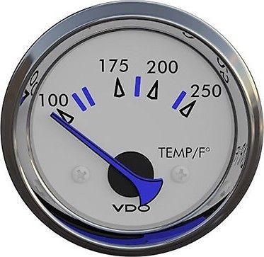 Vdo 310-10261 engine temp 250f - (450-29 ohms fuel) - allentare white