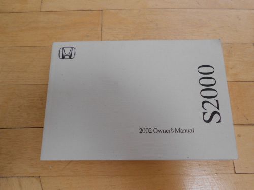 2002 honda  s2000 owners manual 31s2a620