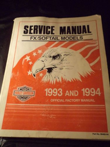 Harley davidson service manual fx/softail models 1993-1994