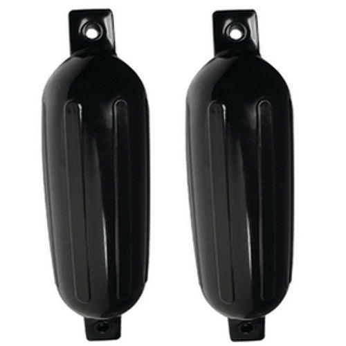 2 pack 6-1/2 inch x 23 inch double eye black inflatable vinyl fenders for boats