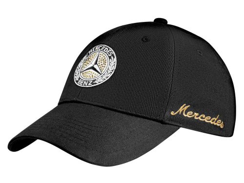 Genuine mercedes benz classic vintage star baseball cap ladies - black