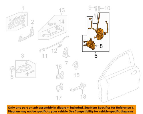 Honda oem 98-02 accord front door-door lock kit 72150s82a01