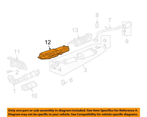 Honda oem 03-11 element 2.4l-l4 exhaust-center shield 74600scva00