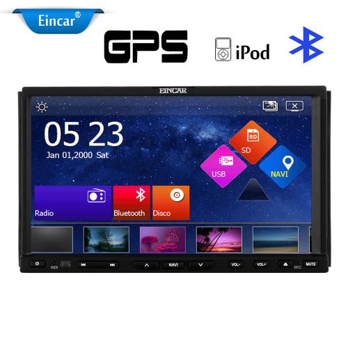 Eincar in dash 7&#034; 2 din gps navigation car stereo dvd bluetooth player rds ipod