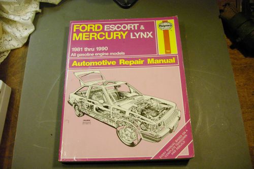 Haynes ford escort &amp; mercury lynx repair manual 1981-1990