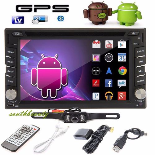 Android4.4 3g wifi 6.2&#034; double 2 din car radio stereo dvd player gps navi+camera