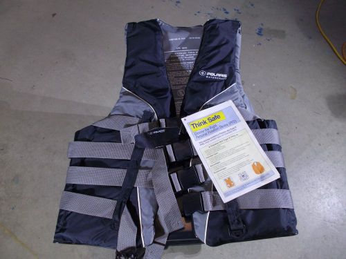 Polaris life vest 48&#034; - 55&#034; black &amp; gray xxl new oem