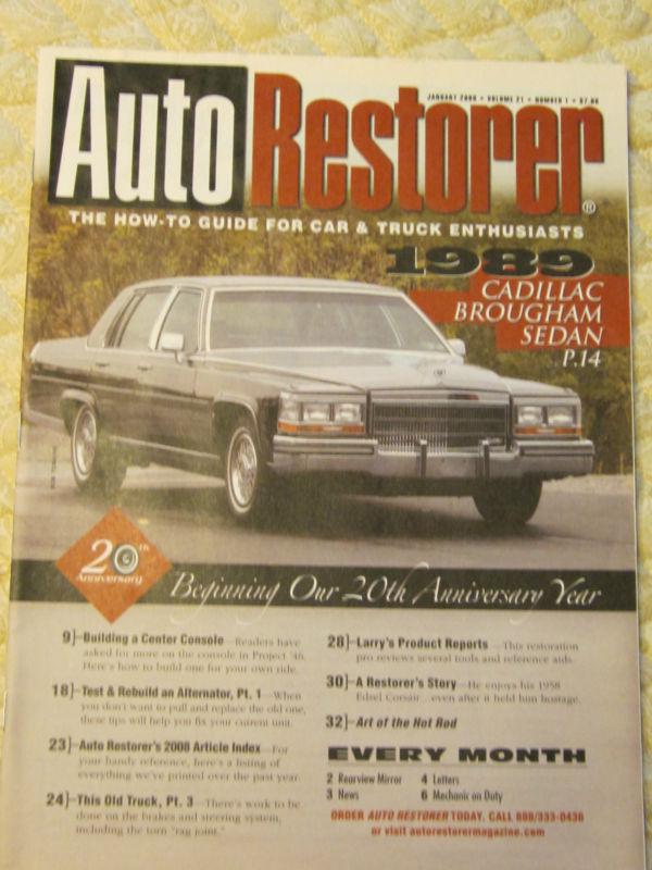 1989 cadillac brougham, edsel corsair auto restorer magazine jan 2008