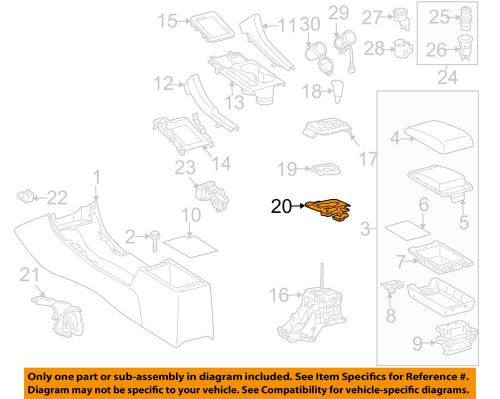 Scion toyota oem 05-10 tc center console-lower housing 3597420261