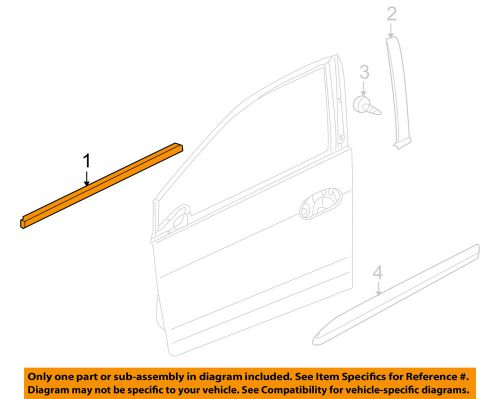 Honda oem 10-14 insight-door moulding-belt molding left 72450tm8013