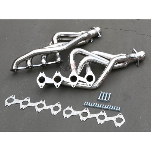 Gt 4.6 stainless steel header exhaust manifold for 05-10 ford mustang 281 cid v8