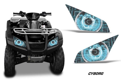 Amr racing honda rincon trx 680 quad headlight eyes atv graphics 06-15 cyborg u