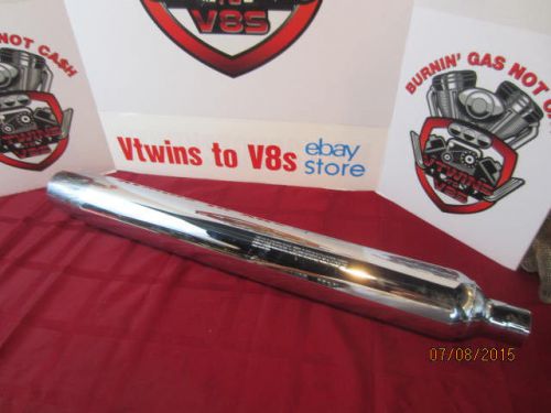 Genuine harley davidson chrome flhx fltrx 2-1 slip-on exhaust muffler #66890-10