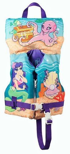 Full throttle mermaid infant baby life jacket vest under 50 lb. capacity