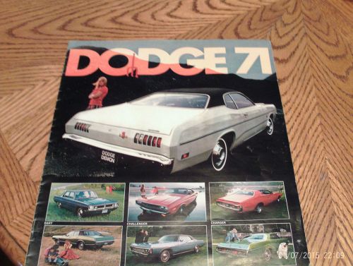 1971 dodge demon dart challenger charger  coronet sales brochure - vintage