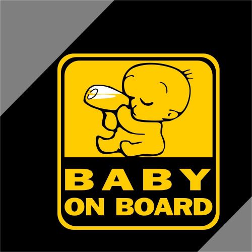 Car motorcyle decal reflective tailgate baby on board warining sticker #cl06