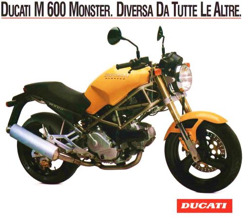 1996 ducati m 600 monster motorcycle brochure--m600