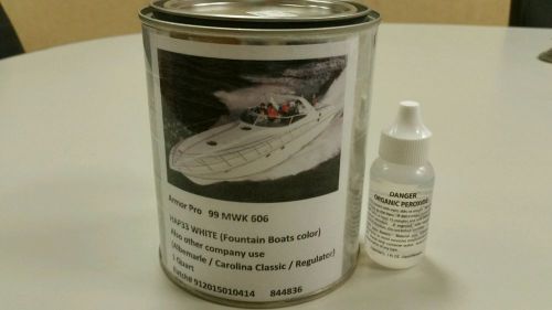 White gelcoat with wax ( fountain boats color) with hardner 1qt