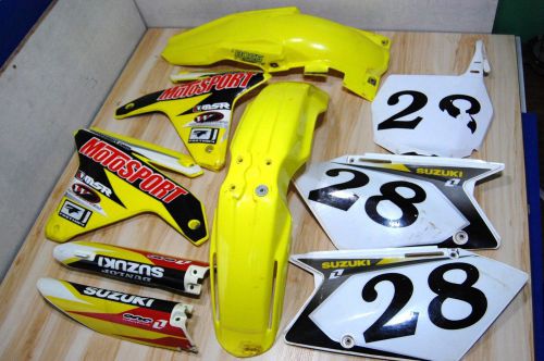 05 2005 rmz450 rm-z450 rmz 450 fender front rear side front plate number shroud