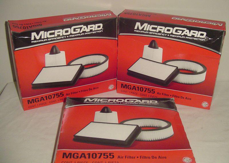 Lot of 3 air filters-microgard mga10755 ~fits late model jeep~toyota~dodge~lexus