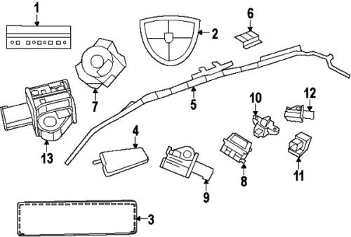 Volkswagen 7b0880841c genuine oem knee air bag