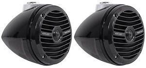 Pair rockford fosgate rm1652w-mb 300w 6.5&#034; mini wakeboard tower speakers-black