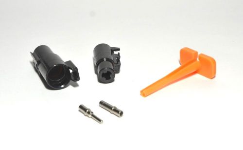 Deutsch dthd 1-pin genuine connector kit, 12-14awg solid contacts &amp; removal tool