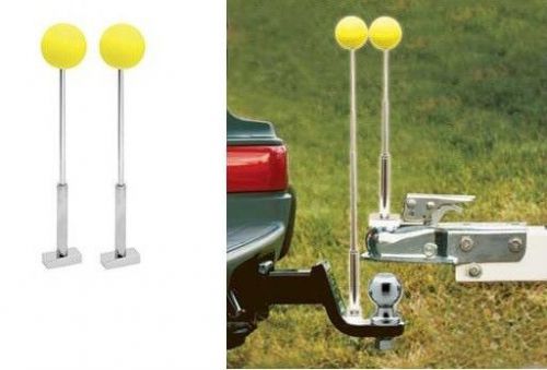 Magnetic trailer ball hitch back-up alignment kit telescoping rods boat truck