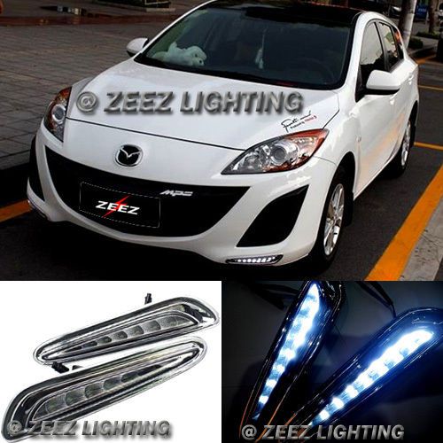 Exact fit led daytime running light drl fog lamp kit mazda 3 mazda3 10 - 13 #c