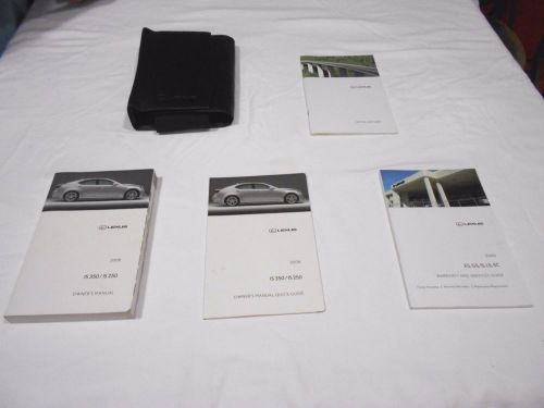 2008 lexus is 350 / is 250 owner manual 4/pc.set &amp; lexus premium factory case,,