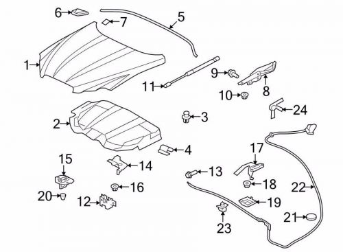 C2z11373 genuine jaguar xf hood lock