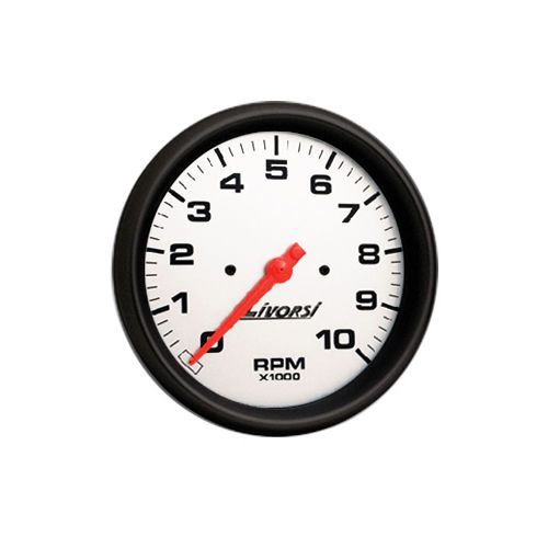 Livorsi electric automotive 10,000 rpm tachometer platinum/black 4 5/8&#034;