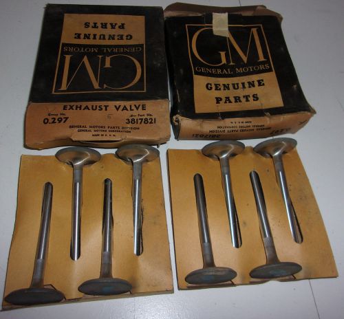 1960-1965 chevy exhaust valves nos set of 8 348 &amp; 409 part no. 3817821  -ch696