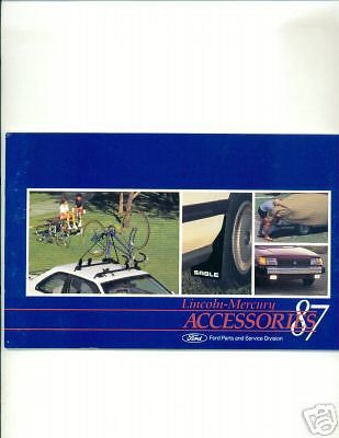 1987 lincoln mercury  cougar accessories catalog manual &#034;nos&#034;