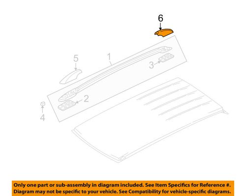 Suzuki oem 02-06 xl-7 roof rack rail luggage carrier-end cap left 7822752d001yw