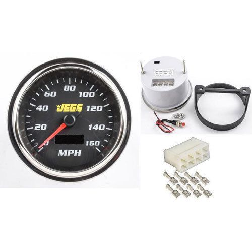 Jegs performance products 41280k1 3-3/8&#034; speedometer &amp; wiring connector black