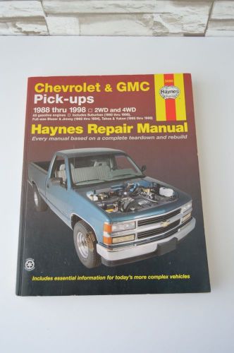 1988 thru 1998 2wd &amp; 4wd chevrolet &amp; gmc pick-ups haynes repair manual #24065
