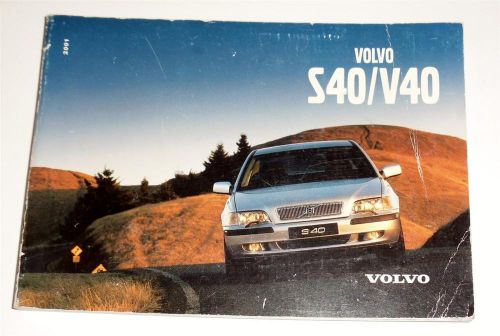 2001 volvo s40/v40 owners manual book guide