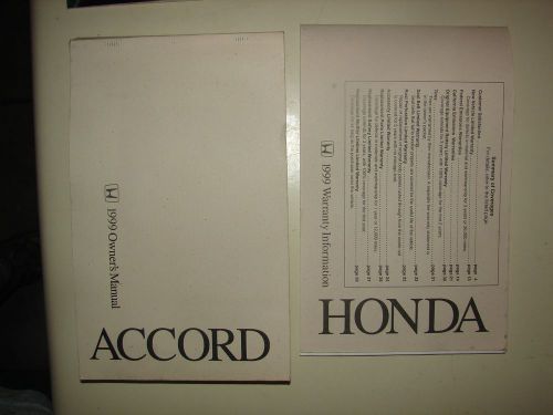 Honda accord 1999 owners manual set