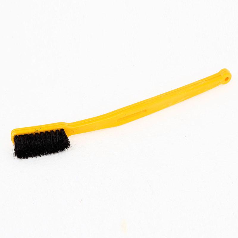 Vehicle auto yellow plastic handgrip cleaner wire cleaning brush