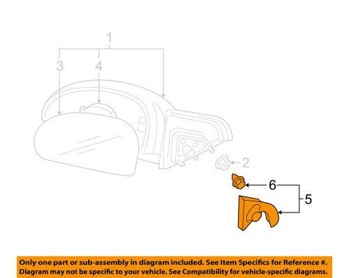 Kia oem 04-09 spectra outside mirrors-front door-inner cover right 876602f010