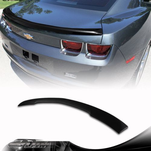 Matte black abs plastic rear trunk lid spoiler wing for 2010-2012 chevy camaro