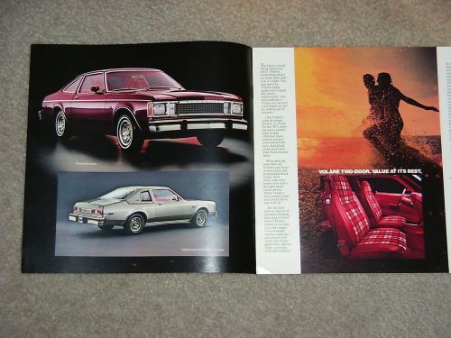 1980 plymouth volare original dealership sales brochure