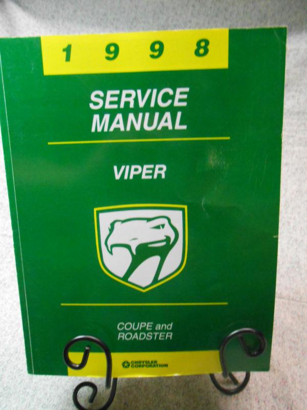 1998 dodge viper roadster coupe service manual oem dealer new