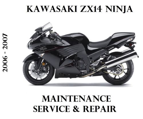 Kawasaki zx14 ninja zzr zx 1400 workshop service repair manual 2006 2007