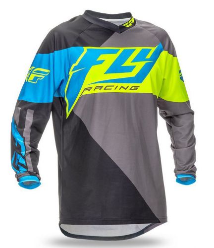 New 2016 fly racing youth f-16 racewear blue hi-vis offroad jersey soft mx sx