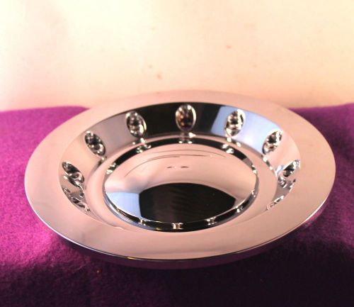 Platinum chrome custom wheel center cap set of one (1) pn: 212-100pc