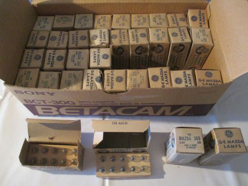 Nos vintage g.e. mazda lamps - lot of 36 individual boxes of 10, #365