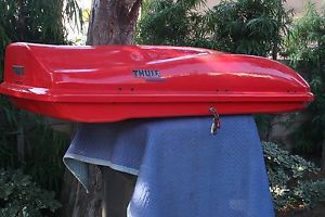 Thule evolution cargo carrier rooftop box red flexible both side access used