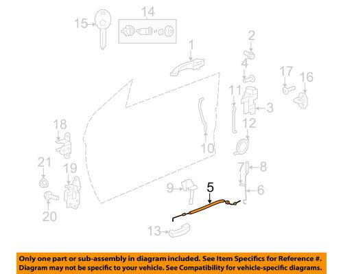 Chrysler oem 08-10 sebring door-lock cable left 68027869aa